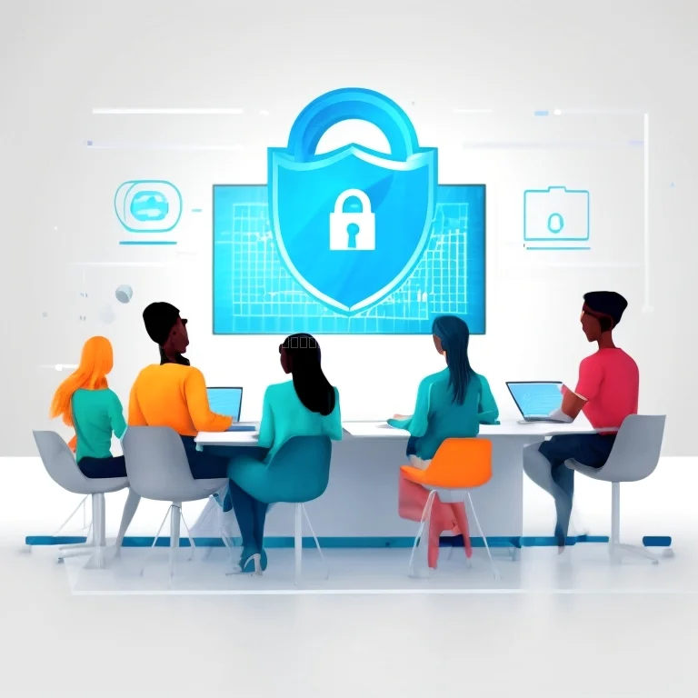 Person, die an einem Cybersecurity-Kurs am Laptop teilnimmt